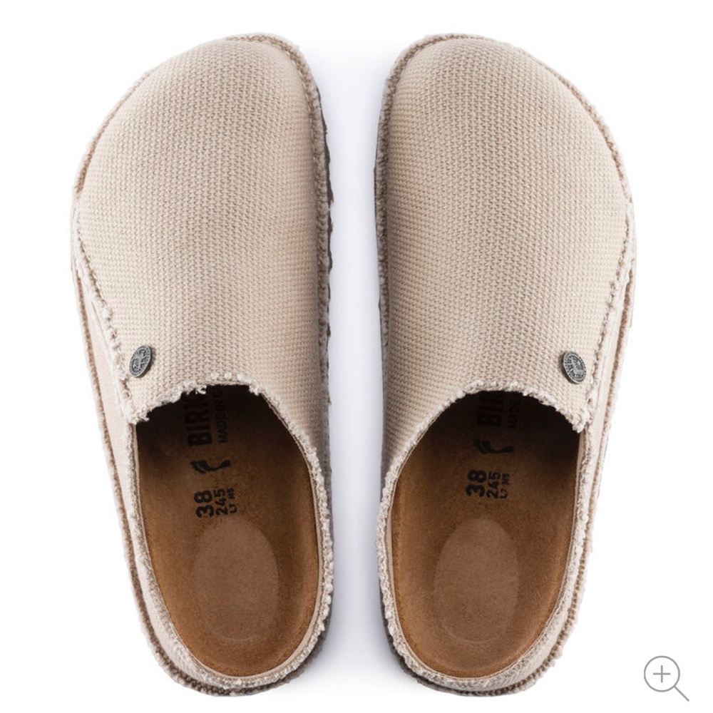 Birkenstock light tan canvas in great condition, worn a handful of times.